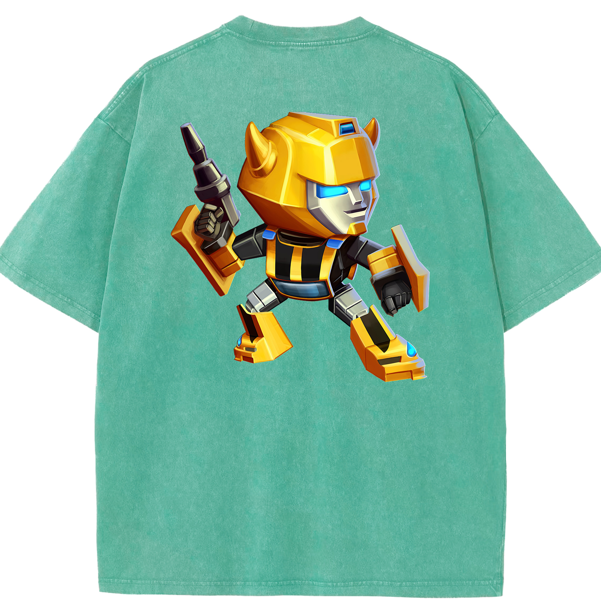 （画像用） Transformers トランスフォーマー 綿100% ヴィンテージ風 半袖Tシャツ（背面プリント）